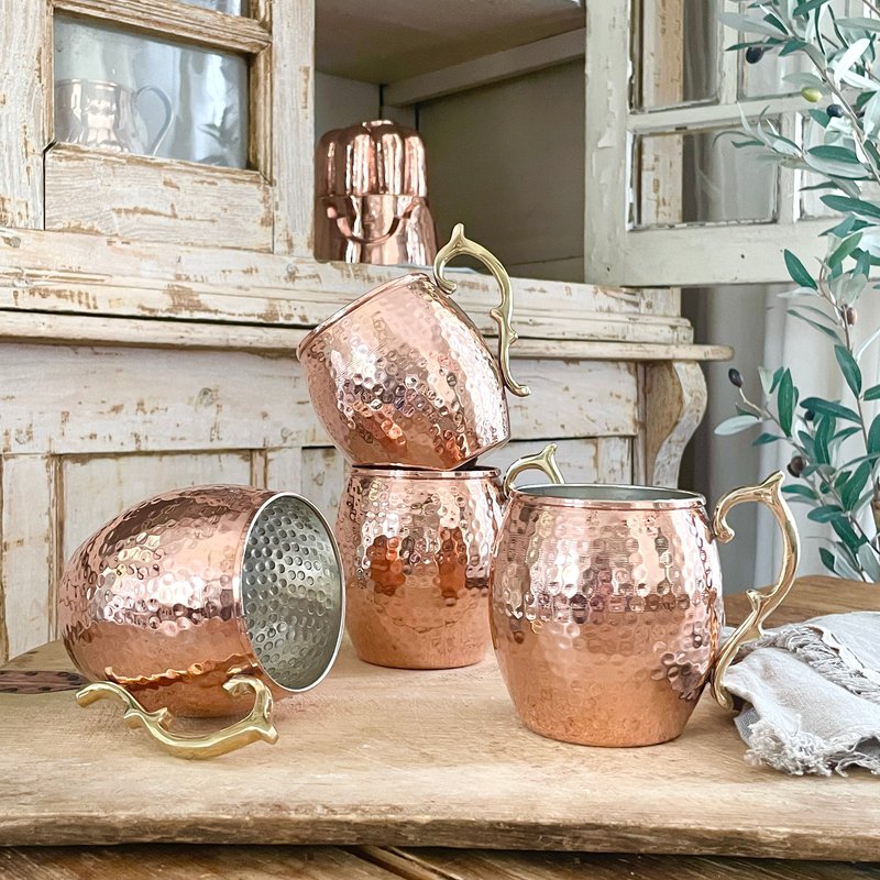 Coppermill Kitchen Vintage Inspired Moscow Mule Mugs In Pink