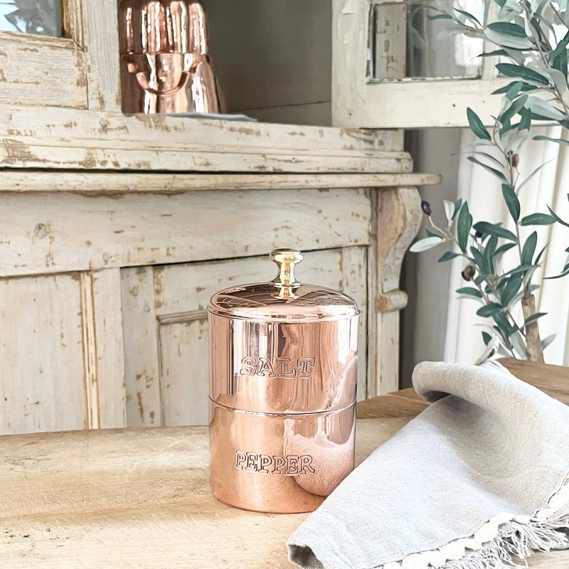 Coppermill Kitchen Vintage Inspired Salt And Pepper Cellar In Pink