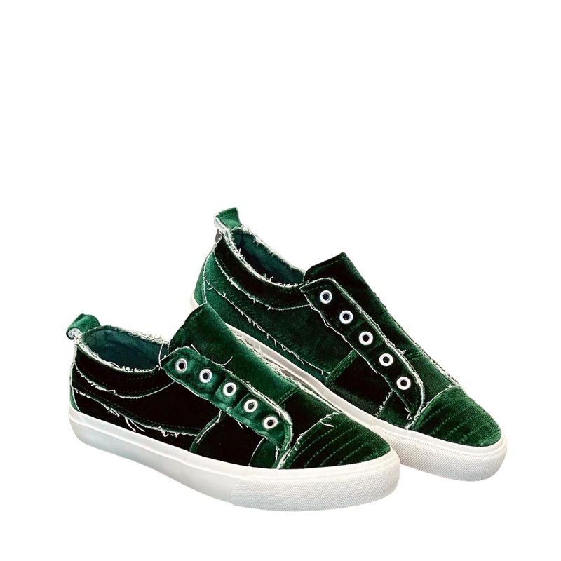 Shop Corkys Women's Babalu Sneakers In Green Velvet