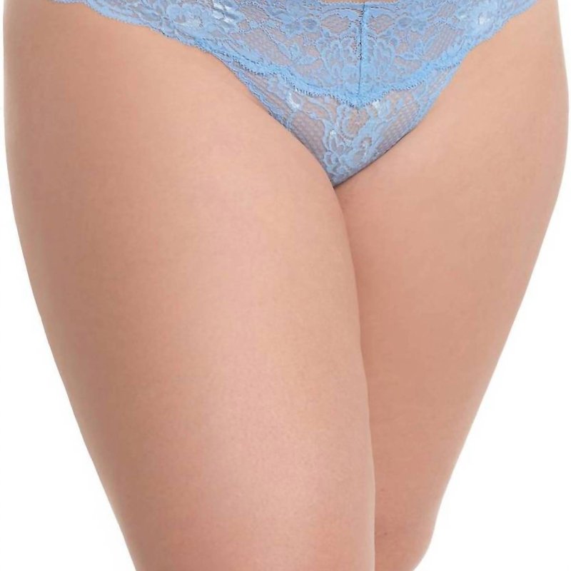 Shop Cosabella Never Say Never Cutie Thong Panty In Jewel Blue