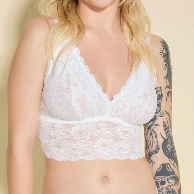 Shop Cosabella Never Say Never Plungie Longline Bralette In White