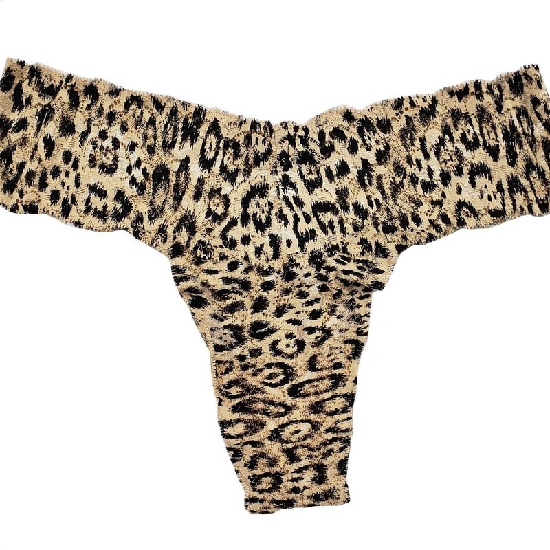 Shop Cosabella Women's Low Rise Thong Panty In Se/black Animal
