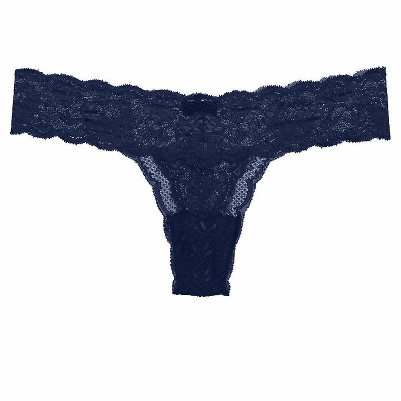 Shop Cosabella Women's Never Say Never Cutie Thong Panty In Navy Blue