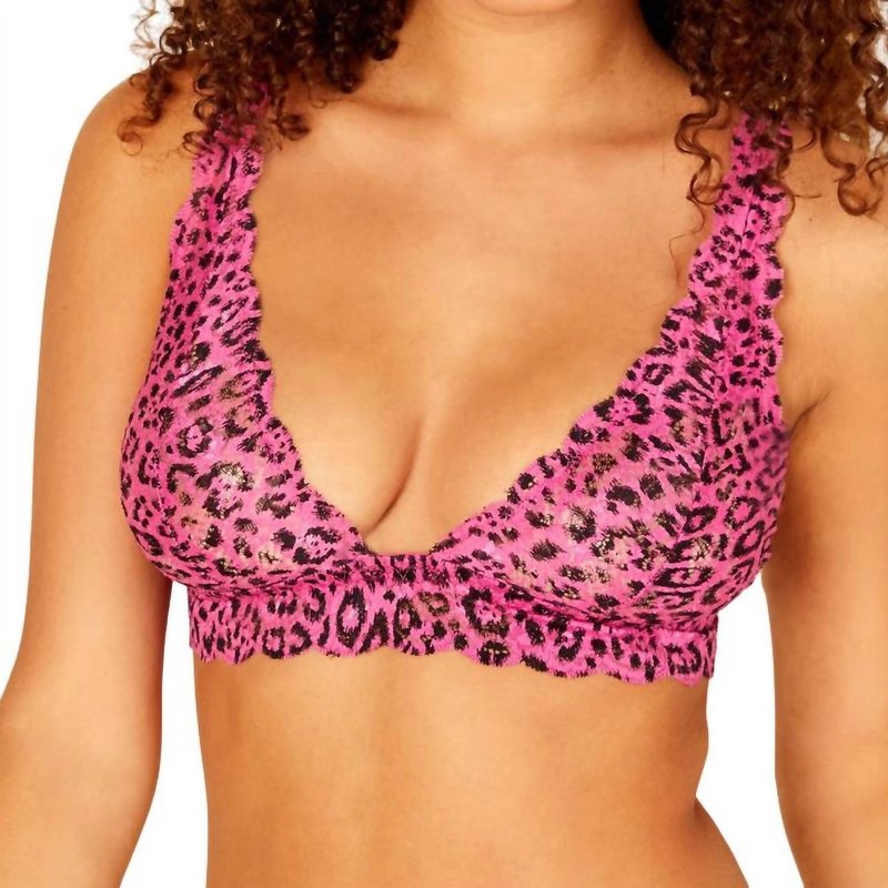 Shop Cosabella Women's Never Say Never Printed Triangle Bralette In Pink