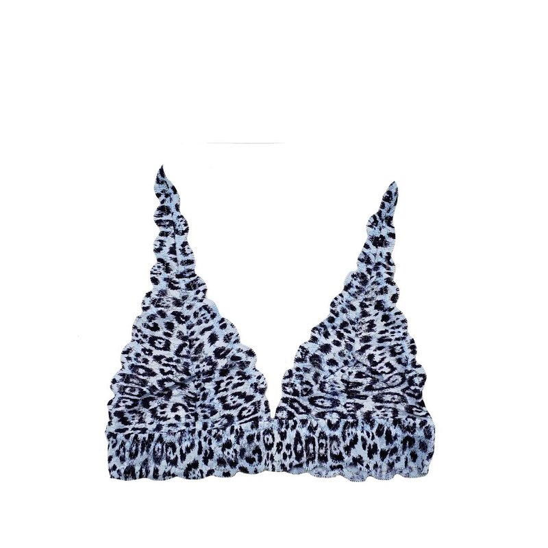 Shop Cosabella Women's Never Say Never Printed Triangle Bralette In Blue