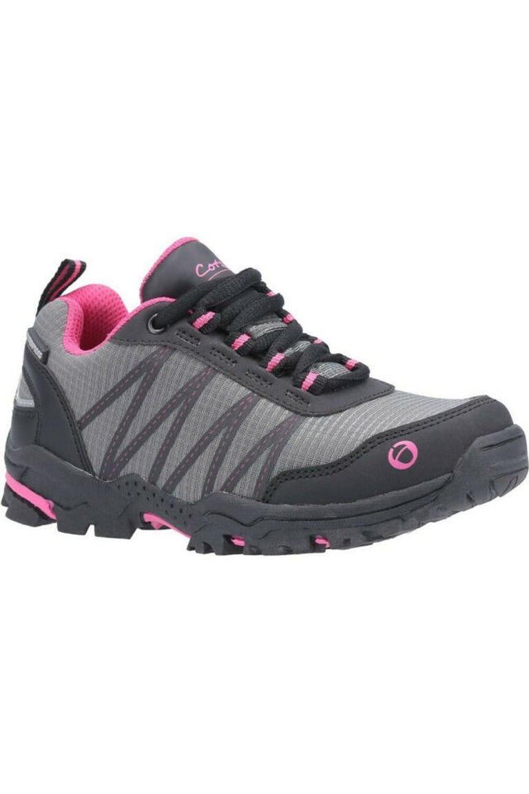 Cotswold Childrens/Kids Little Dean Lace Up Hiking Waterproof Sneaker (Pink/Gray) - Pink/Gray