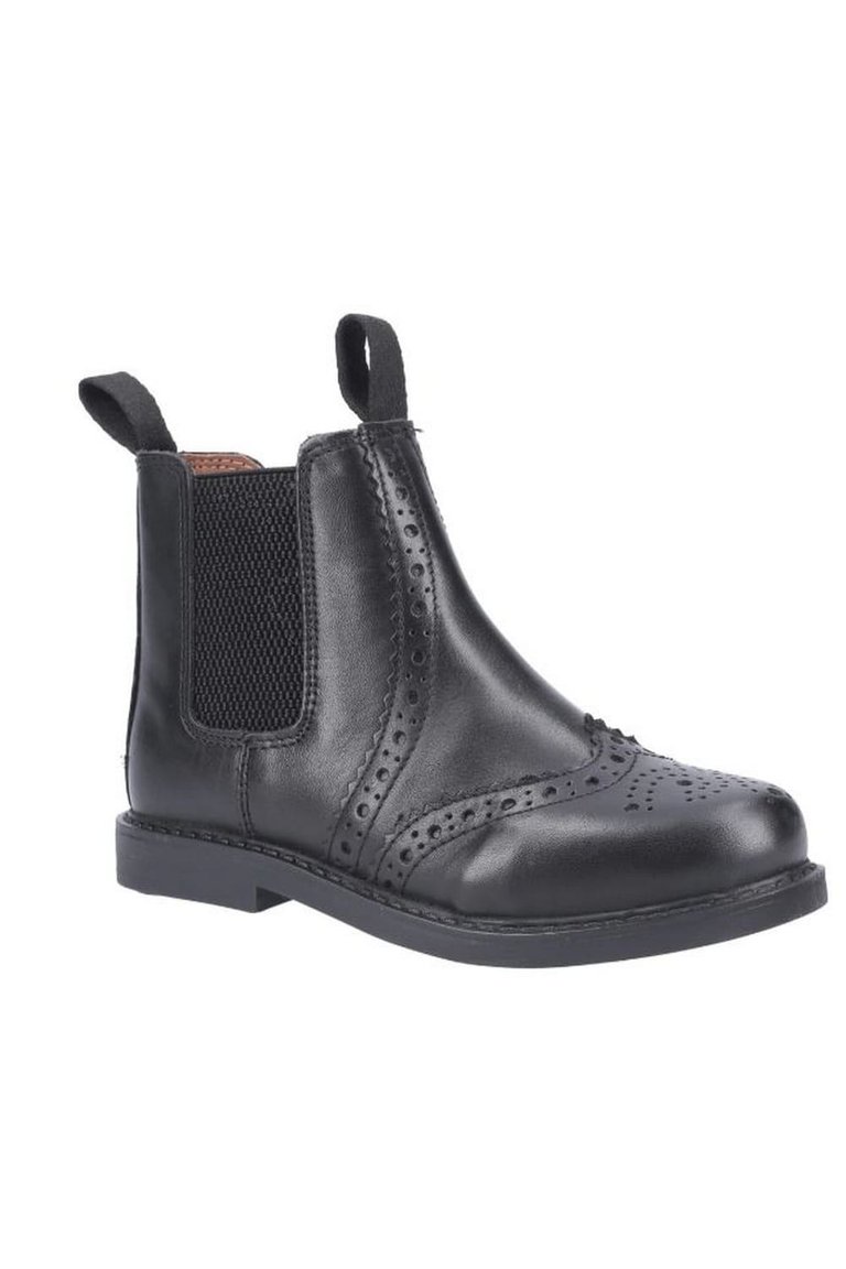 Cotswold Childrens/Kids Nympsfield Leather Chelsea Boot (Black) - Black