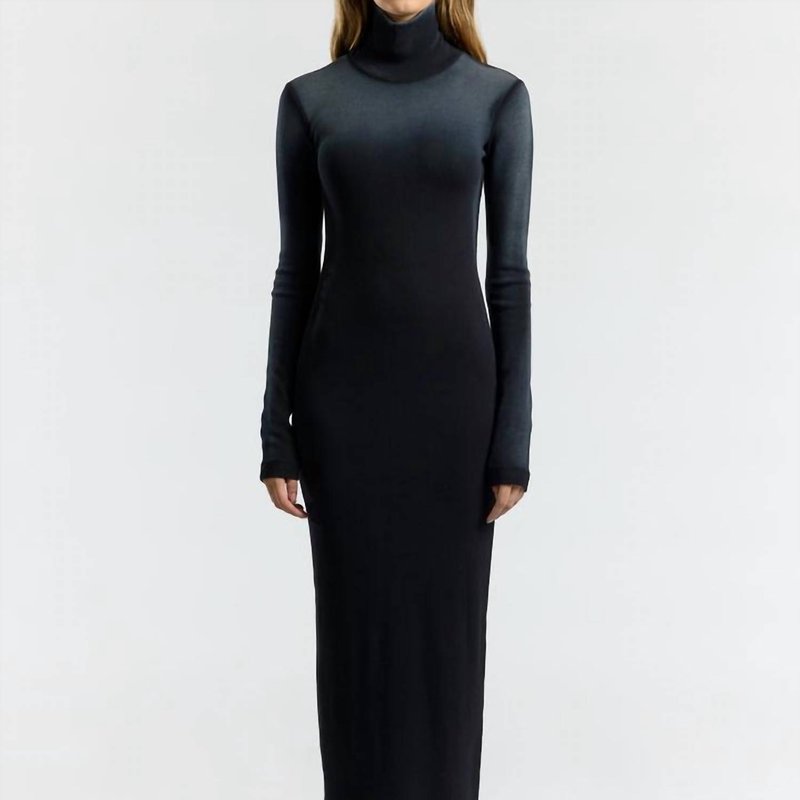 Shop Cotton Citizen Verona Turtleneck Maxi Dress In Black Cast