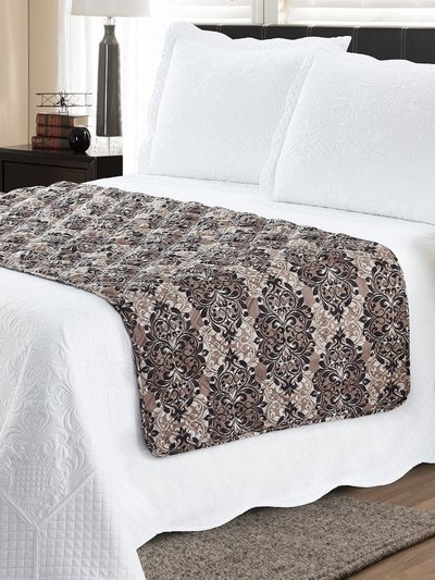 Couch Guard Bed Runner Protector Damask Taupe - Full / Queen product