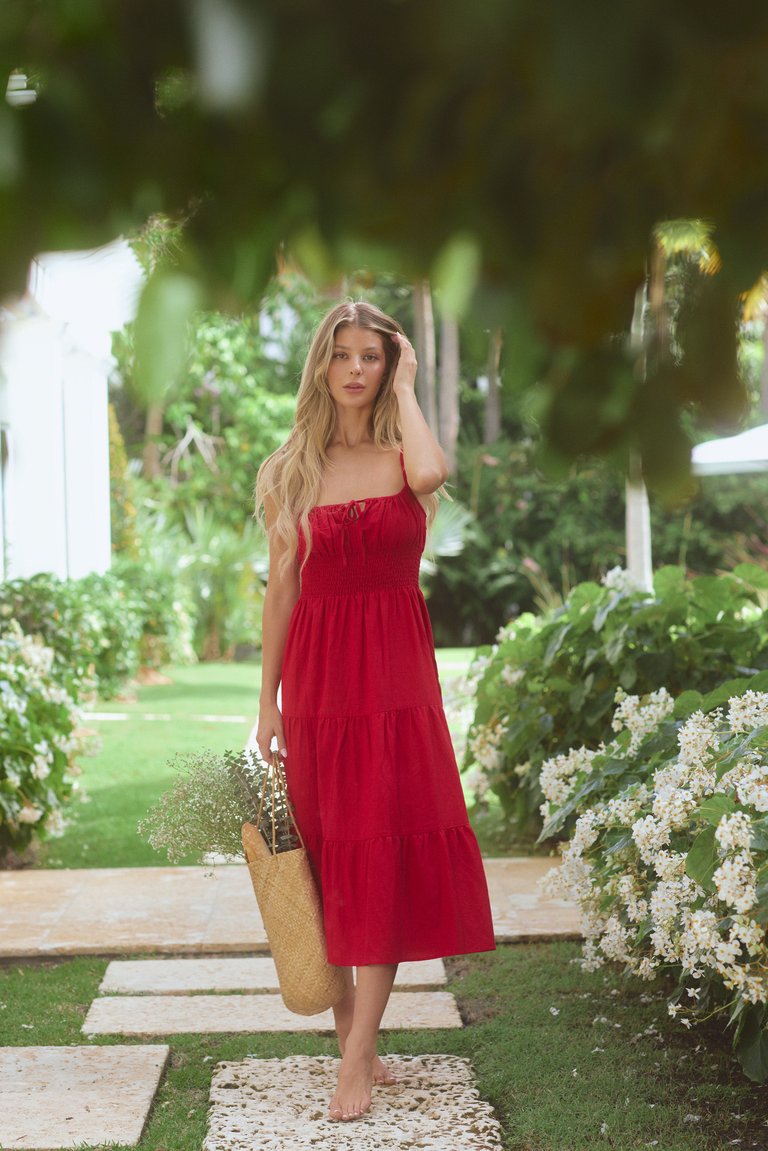 Crete Dress - Red - Red