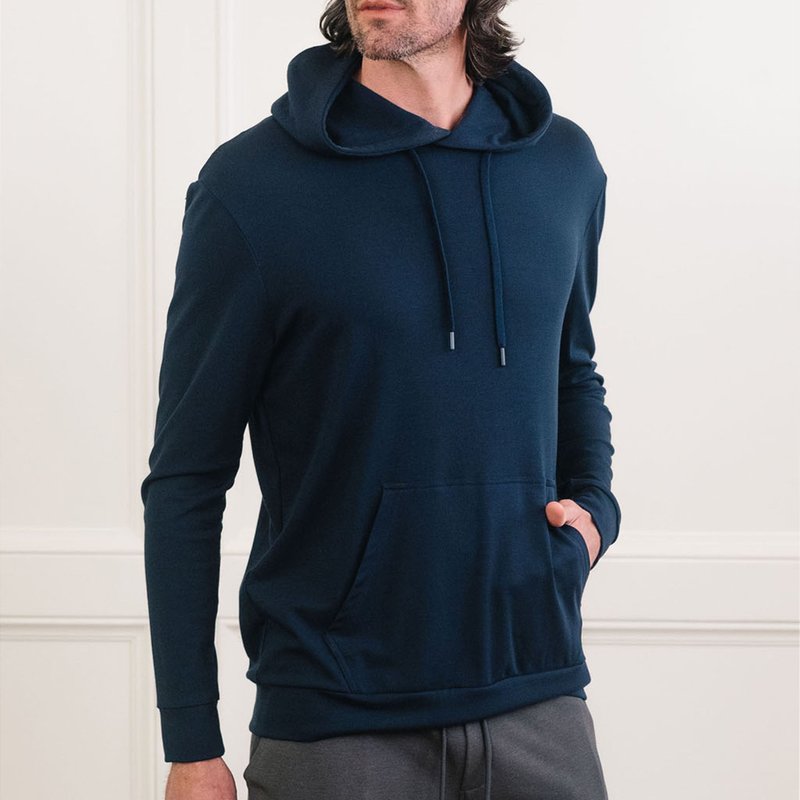Cozy Earth Men's Ultra-soft Bamboo Hoodie In Blue