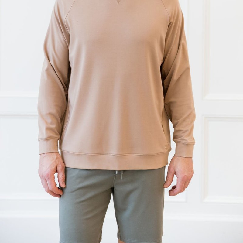 Cozy Earth Men's Ultra-soft Bamboo Pullover Crew In Brown