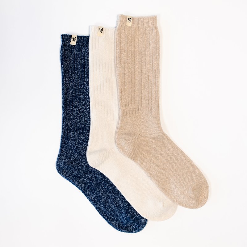 Cozy Earth The Plush Lounge Sock In Blue
