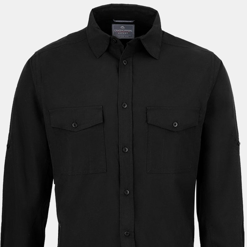 Craghoppers Mens Expert Kiwi Long-sleeved Shirt (black)