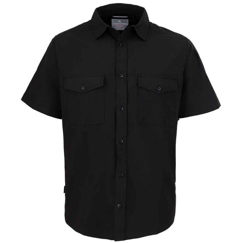 Craghoppers Mens Expert Kiwi Short-sleeved Shirt In Black