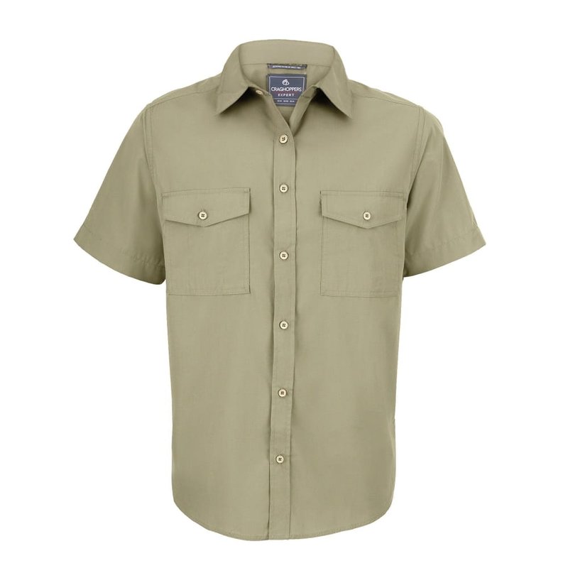 Craghoppers Expert Kiwi Short-sleeved Shirt In Brown