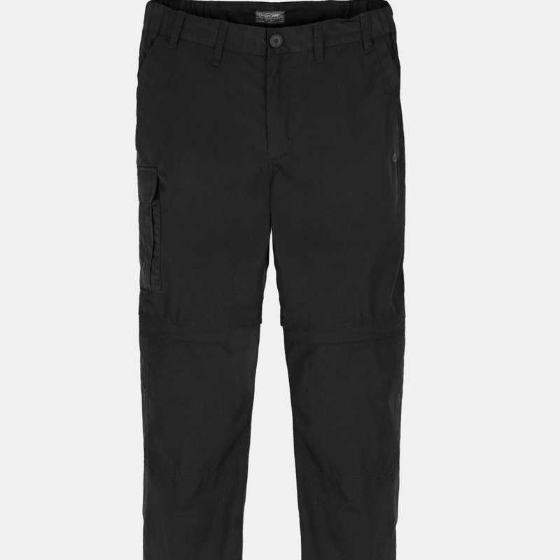 Craghoppers Mens Expert Kiwi Convertible Tailored Cargo Pants In Black