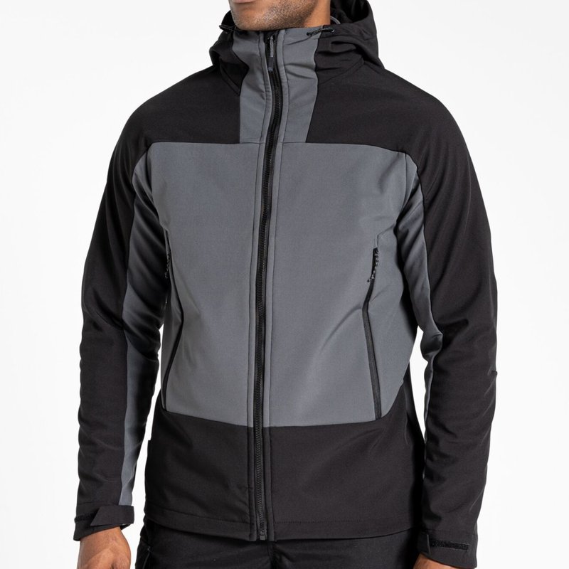 Craghoppers Mens Expert Softshell Hooded Active Soft Shell Jacket In Grey