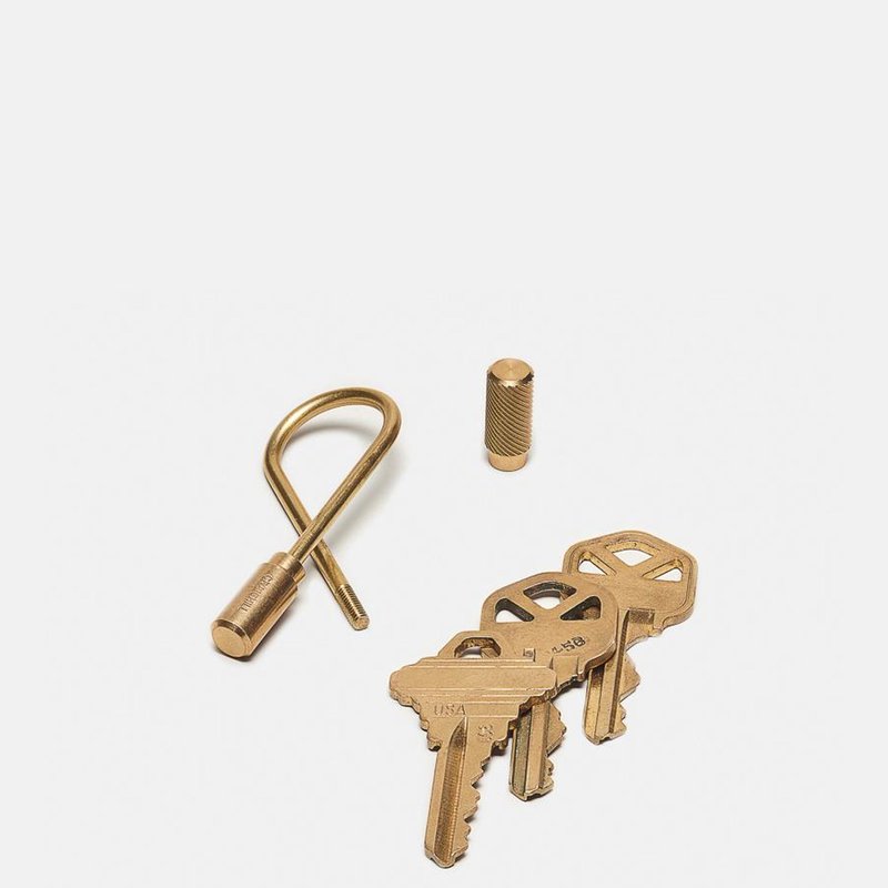 Shop Craighill Closed Helix Keyring In Gold