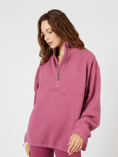 Cream Yoga Selena Half-Zip Oversize Pullover product