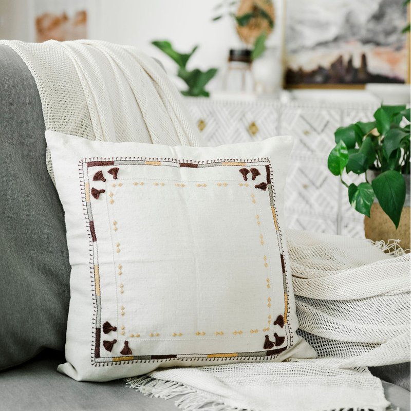 Creative Women Lambani Pillow In White