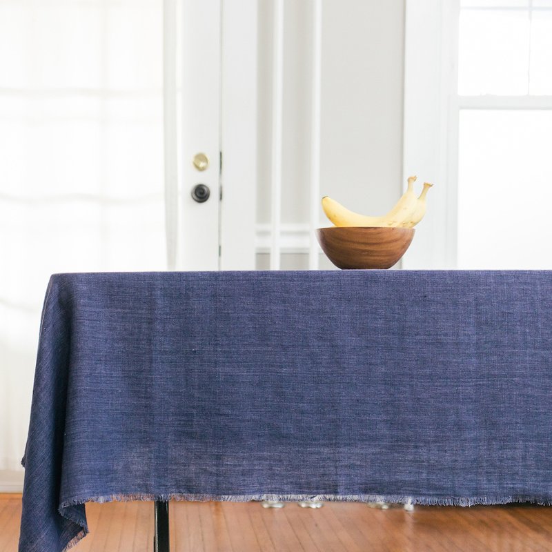 Creative Women Linen Tablecloth In Blue