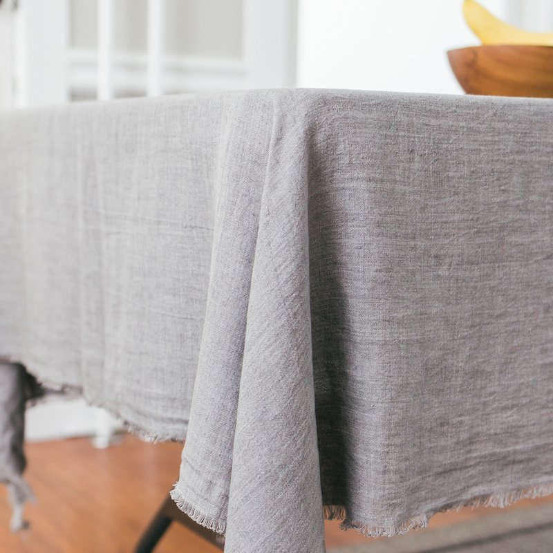 Shop Creative Women Linen Tablecloth In Grey