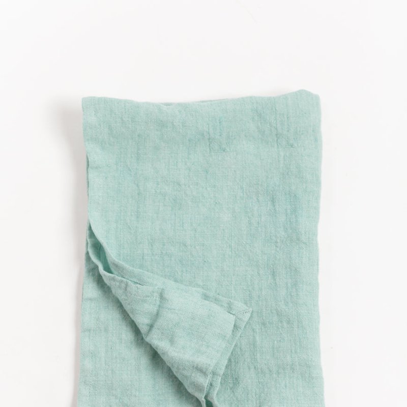 Creative Women Stone Washed Linen Tea Towel In Green