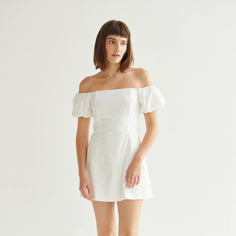 Shop Crescent Abigail Mini Dress In White