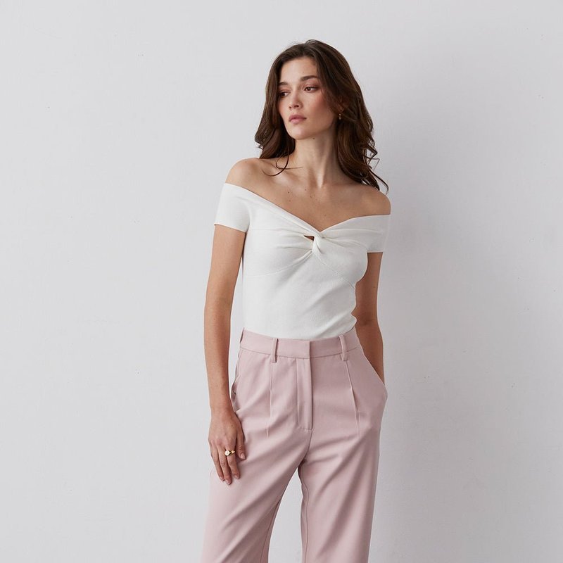 Crescent Aldis Pleated Trousers In Pink