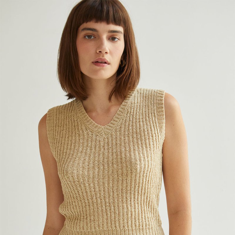 Shop Crescent Alicia Knit Top In Brown