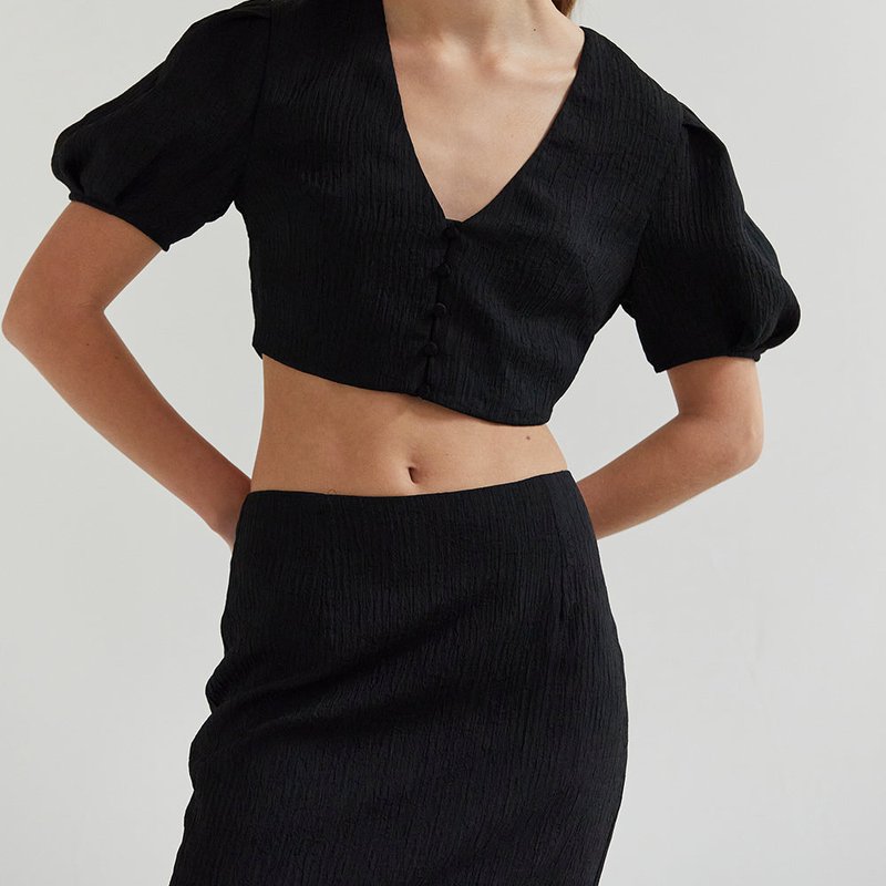 Shop Crescent Avani Maxi Skirt Set In Black