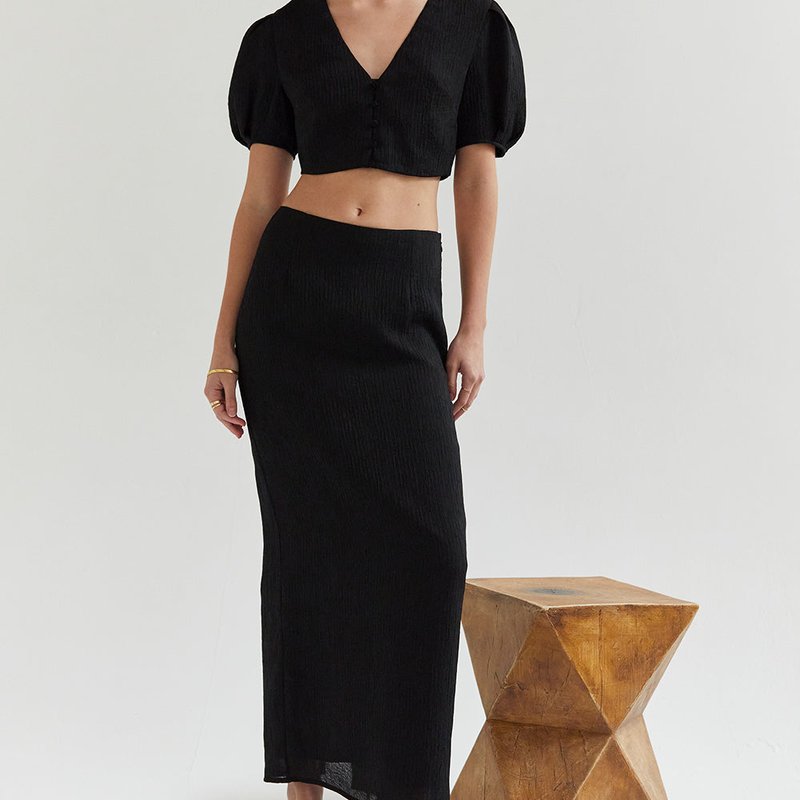 Crescent Avani Maxi Skirt Set In Black