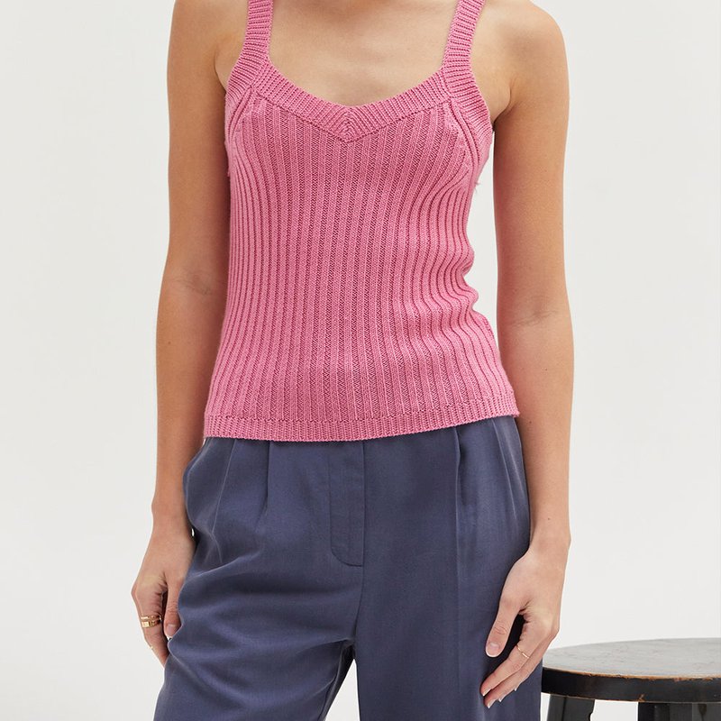 Crescent Bria Knit Top In Pink