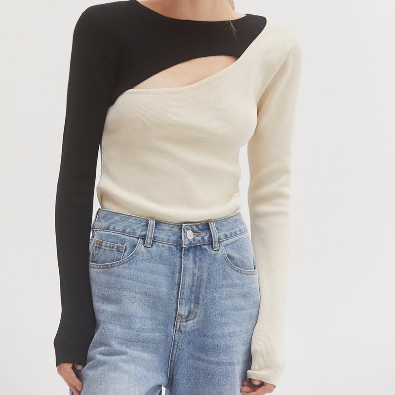 Shop Crescent Carly Knit Top In Black