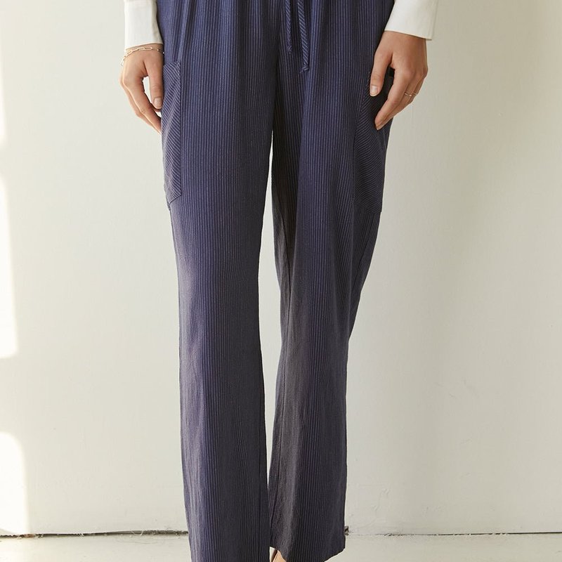 Crescent Carly Pinstripe Pants In Blue