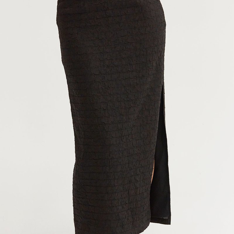 Crescent Demi Midi Skirt In Black
