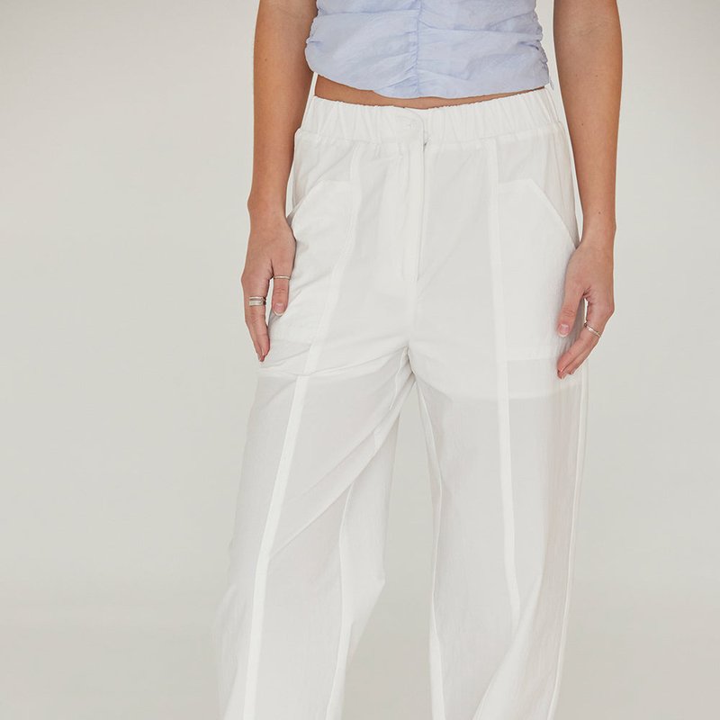 Crescent Ellen Parachute Pants In White
