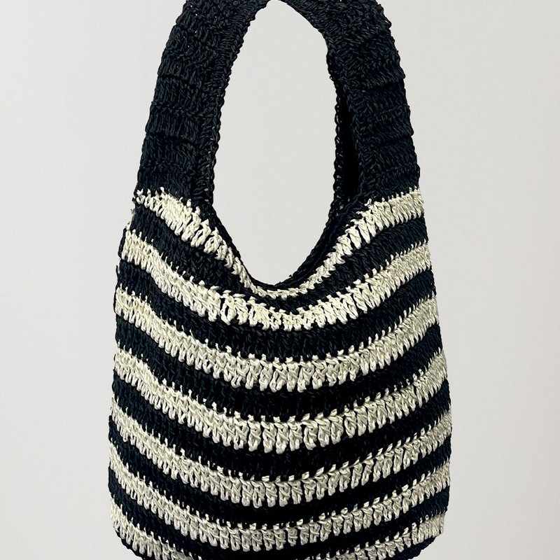 Shop Crescent Eva Weave Bag In Black