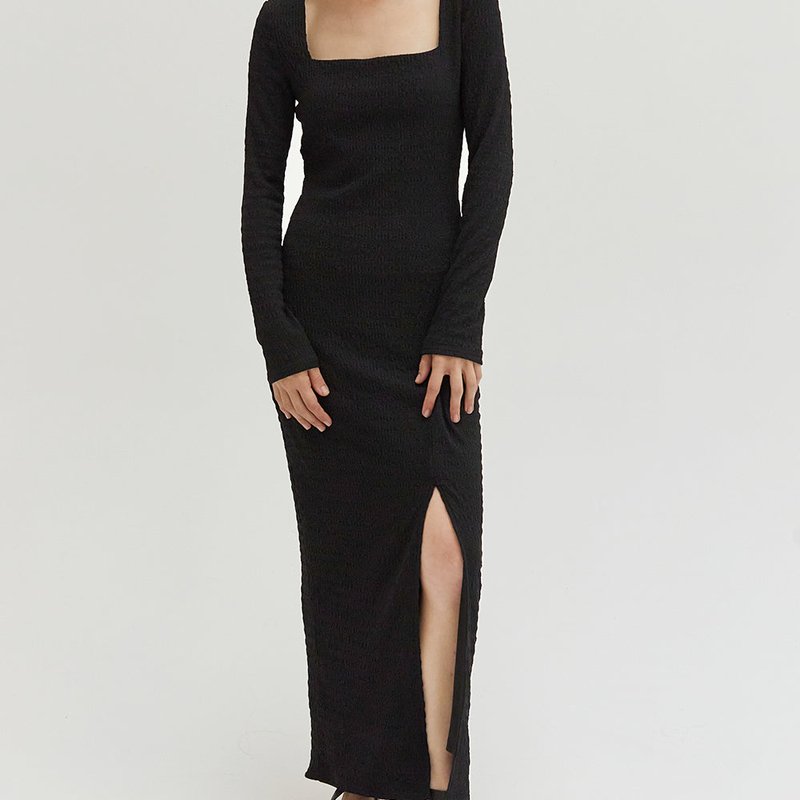 Shop Crescent Irene Knit Maxi Dress In Black