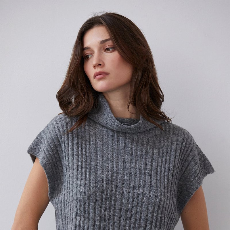 Shop Crescent Jay Sweater Top In Grey