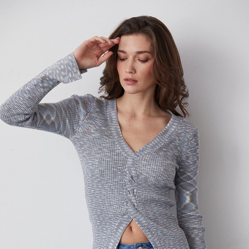 Crescent Jemmie Knit Top In Blue