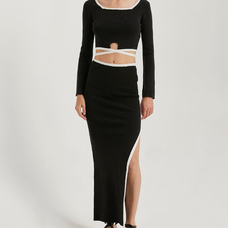Shop Crescent Joanne Skirt Set In Black