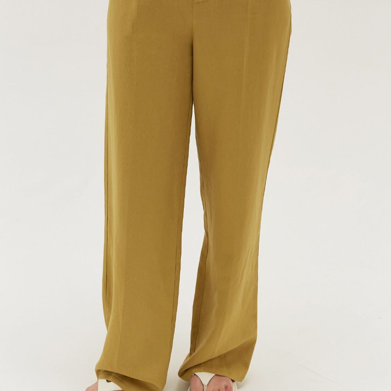 Crescent Jules Wide Leg Trousers In Brown