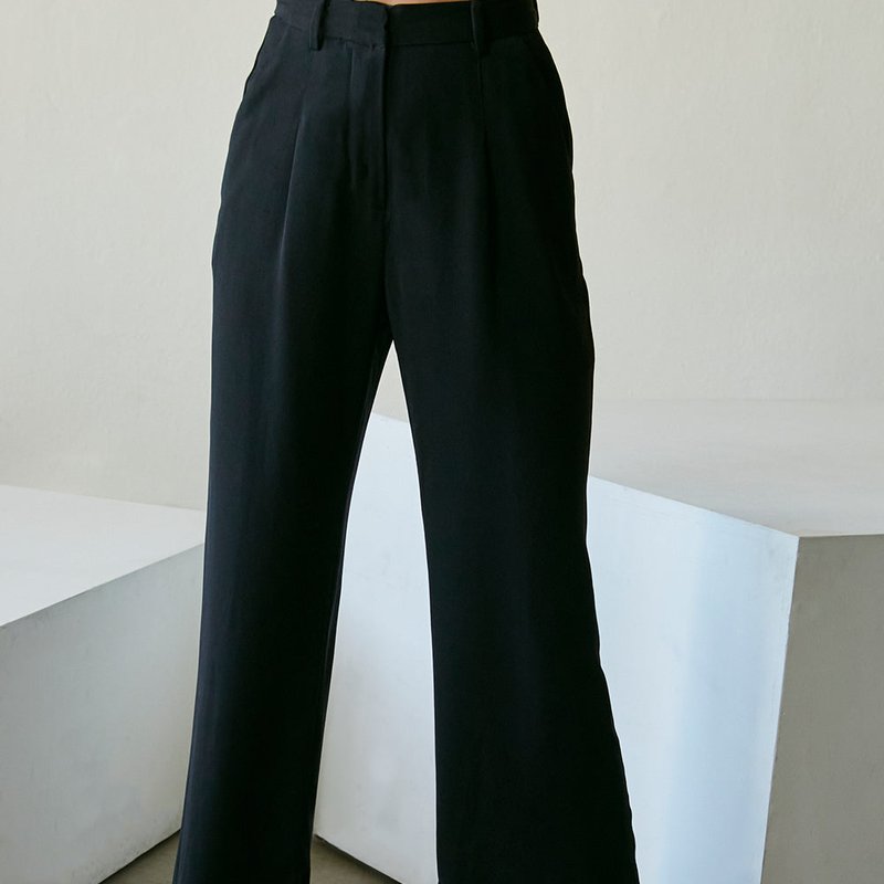 Shop Crescent Julie Wide-leg Trousers In Black