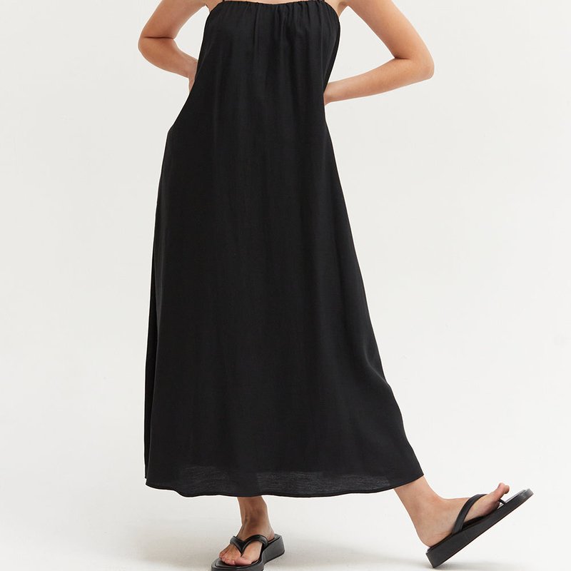 Shop Crescent Lana Midi Dress In Black