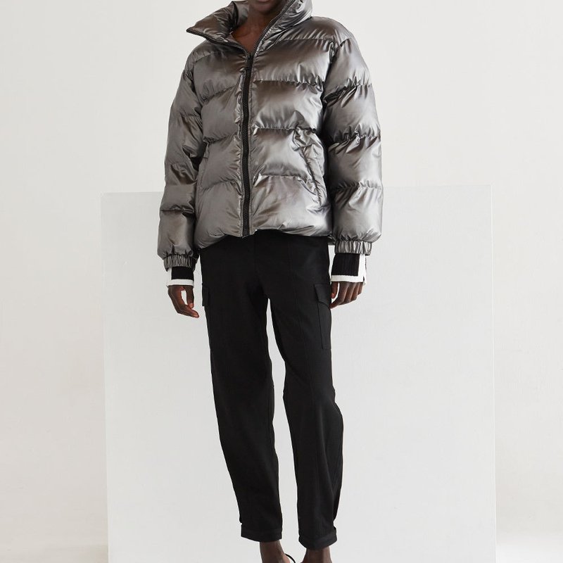 Shop Crescent Lyra Puffer Jacket In Grey