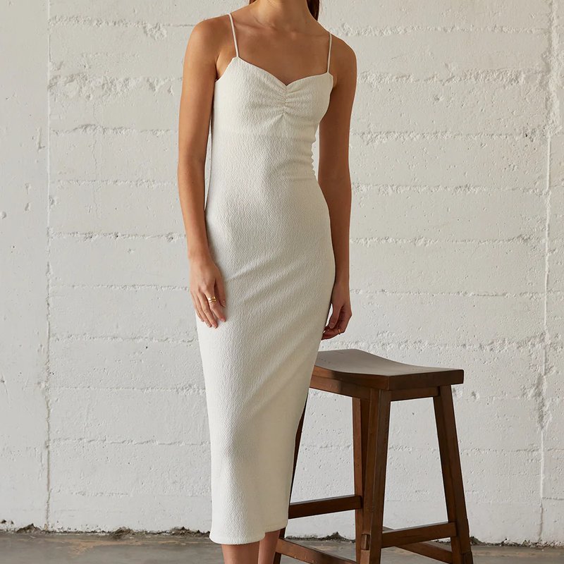 Crescent Margo Knit Dress In White