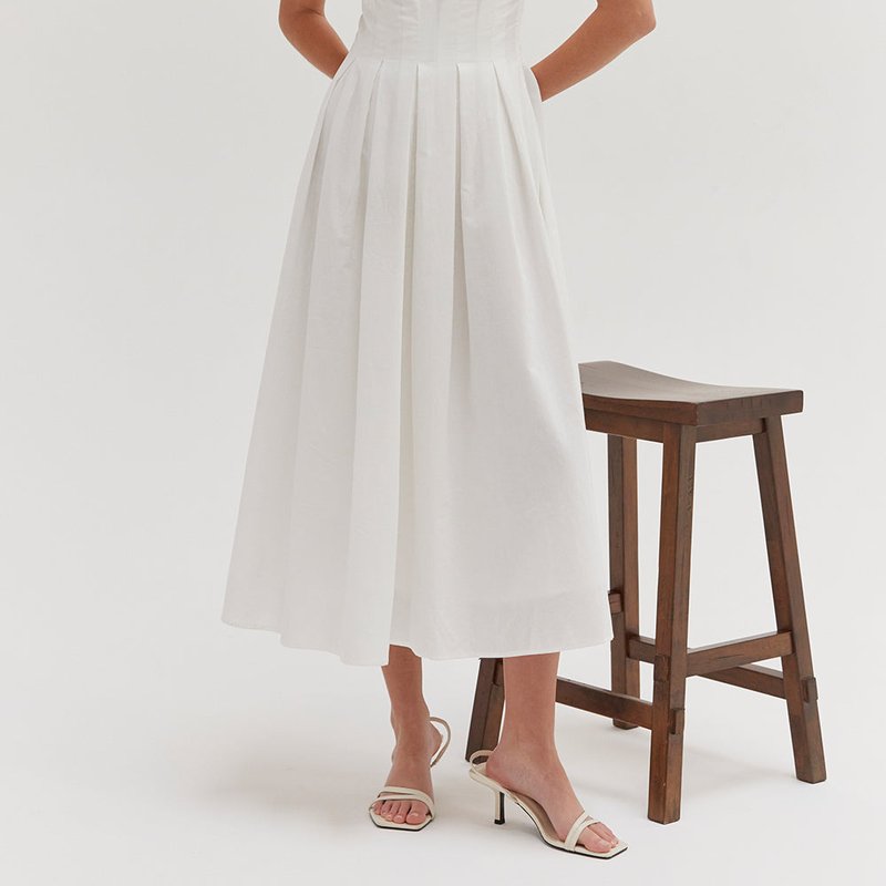 Crescent Marina Bustier Dress In White