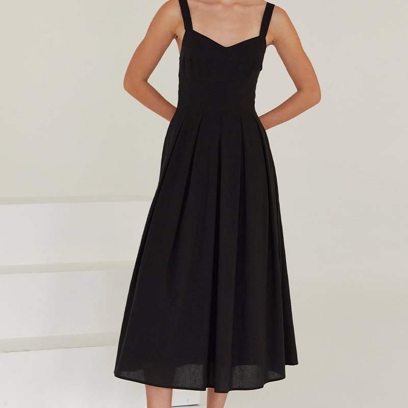 Crescent Marina Bustier Dress In Black